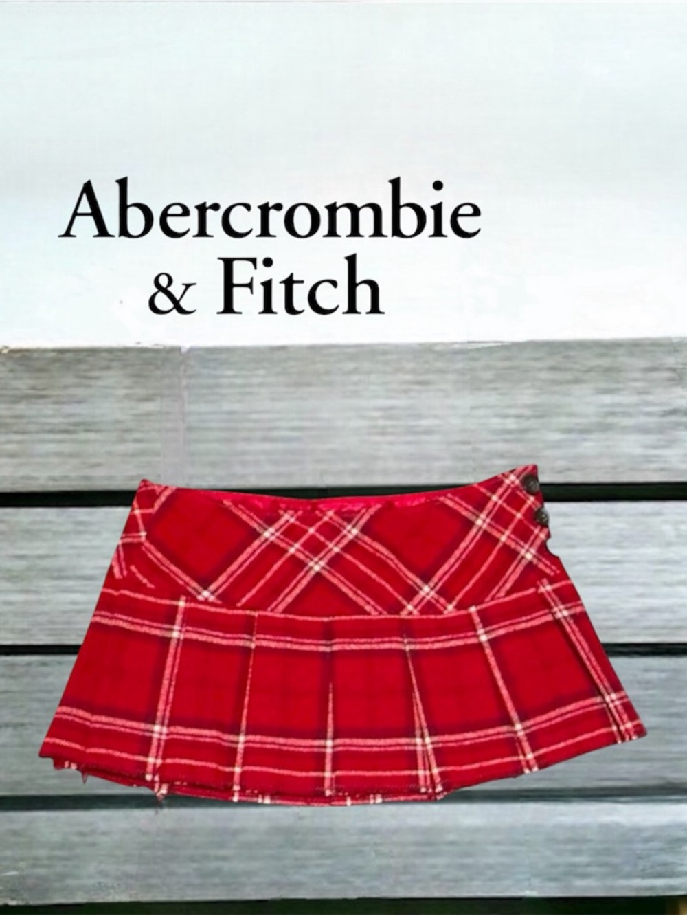 abercrombie | Red Plaid Skirt